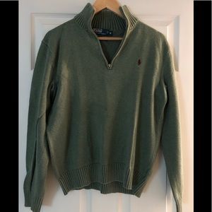 Polo by Ralph Lauren, cotton quarter zip sweater.